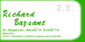 richard bazsant business card